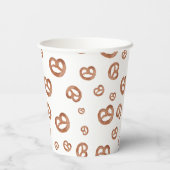 Gobelets En Papier Aquarelle douce salée Motif Pretzel (Verso)