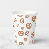 Gobelets En Papier Aquarelle douce salée Motif Pretzel (Gauche)