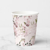 Gobelets En Papier Aquarelle Dusty Roses Hydrangeas do-it-yourself ar (Droite)