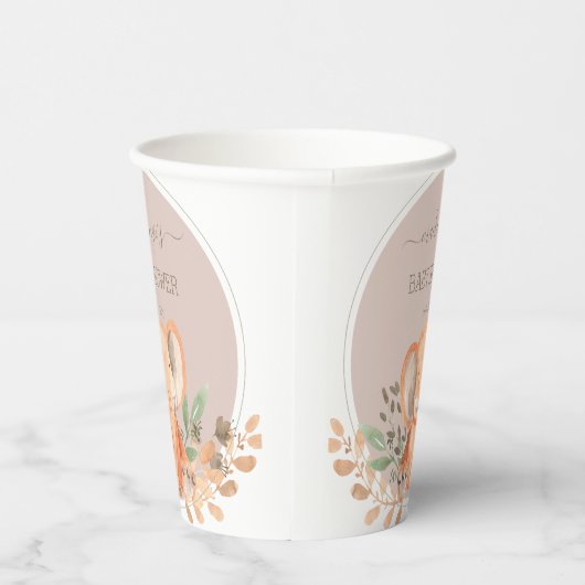 Gobelets En Papier Aquarelle Elephant Boho Safari (Droite)