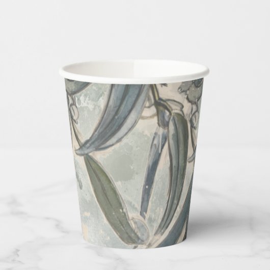 Gobelets En Papier Aquarelle Eucalyptus Verdure Feuille (Gauche)