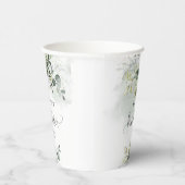 Gobelets En Papier Aquarelle eucalyptus verdure or nuptiale douche (Droite)