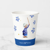 Gobelets En Papier Aquarelle Florale Anniversaire (Verso)