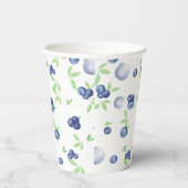 Gobelets En Papier Aquarelle fraîche d'été Blueberry (Droite)