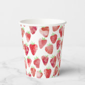 Gobelets En Papier Aquarelle fraise (Verso)