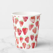 Gobelets En Papier Aquarelle fraise (Recto)