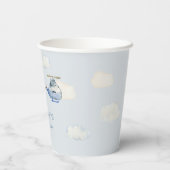 Gobelets En Papier Aquarelle Hélicoptère mignon Loup premier annivers (Verso)