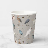 Gobelets En Papier Aquarelle Heron Bird Egret Nature Motif (Gauche)