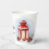 Gobelets En Papier aquarelle illustration "Happy Winter" (Verso)