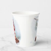 Gobelets En Papier aquarelle illustration "Happy Winter" (Droite)