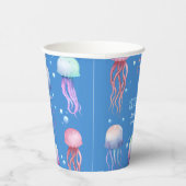 Gobelets En Papier Aquarelle Jellyfish Under the Sea Anniversaire (Droite)