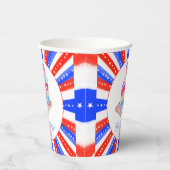 Gobelets En Papier Aquarelle Juillet 4 Fête du gâteau (Droite)