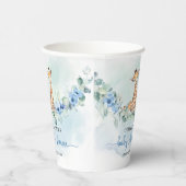 Gobelets En Papier Aquarelle jungle animaux bébé Giraffe tasses de pa (Droite)