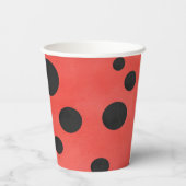Gobelets En Papier Aquarelle Ladybug Spots Party (Verso)
