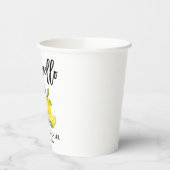 Gobelets En Papier Aquarelle Lemons Brush Script Limoncello (Gauche)