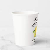 Gobelets En Papier Aquarelle Lemons Brush Script Limoncello (Droite)