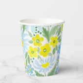 Gobelets En Papier Aquarelle. Les fleurs du champ. Chamomille (Verso)