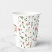 Gobelets En Papier Aquarelle Little Fleur sauvage 1er anniversaire Fa (Verso)