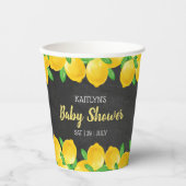 Gobelets En Papier Aquarelle moderne Baby shower citronnier (Recto)