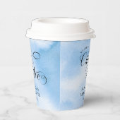 Gobelets En Papier Aquarelle moderne Blue Cloud Neuf Baby shower (Droite)
