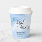 Gobelets En Papier Aquarelle moderne Blue Cloud Neuf Baby shower (Recto)