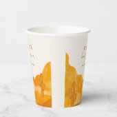 Gobelets En Papier Aquarelle moderne Boho Desert Cactus Baby shower (Gauche)