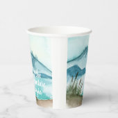 Gobelets En Papier Aquarelle moderne Nature Commençons l'aventure (Droite)