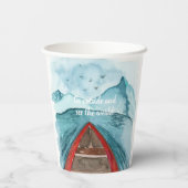 Gobelets En Papier Aquarelle Moderne Nature Voir La Devis Mondiale (Verso)