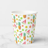 Gobelets En Papier Aquarelle Motif de fruits en conserve (Verso)