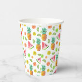 Gobelets En Papier Aquarelle Motif de fruits en conserve (Droite)