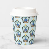 Gobelets En Papier Aquarelle Nativité Coupes en papier de Noël (Recto)