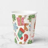 Gobelets En Papier Aquarelle Noël pain d'épices Maison Cookies (Droite)