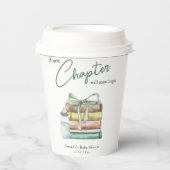 Gobelets En Papier Aquarelle Nouveau Baby shower de chapitre (Recto)