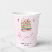 Gobelets En Papier Aquarelle Nouveau Chapitre Commence la douche bébé (Verso)