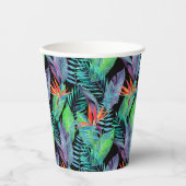 Gobelets En Papier Aquarelle Oiseau Du Paradis (Recto)