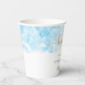 Gobelets En Papier Aquarelle Or Parties scintillant Sexe Révélation (Recto)