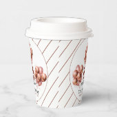 Gobelets En Papier Aquarelle Parties scintillant Rose Gold ballon 3e (Droite)