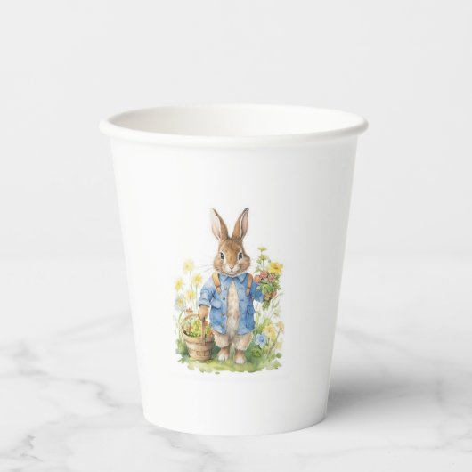 Gobelets En Papier Aquarelle Peter Rabbit Anniversaire (Recto)