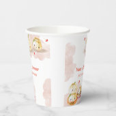 Gobelets En Papier Aquarelle Petit Baby shower de champignon (Gauche)