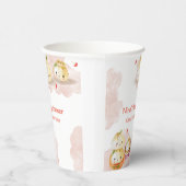 Gobelets En Papier Aquarelle Petit Baby shower de champignon (Droite)