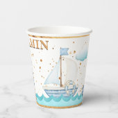 Gobelets En Papier Aquarelle phare nautique Anniversaire Coupe en pap (Verso)