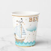 Gobelets En Papier Aquarelle phare nautique Anniversaire Coupe en pap (Recto)