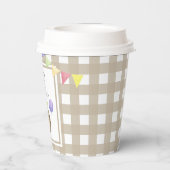 Gobelets En Papier Aquarelle Pomme de terre 1er anniversaire (Verso)