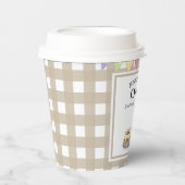 Gobelets En Papier Aquarelle Pomme de terre 1er anniversaire (Recto)