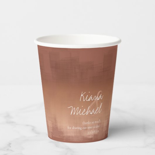 Gobelets En Papier Aquarelle Réflexions Mariage Argile ID774 (Verso)