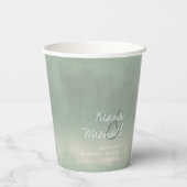 Gobelets En Papier Aquarelle Réflexions Mariage Sage ID774 (Verso)