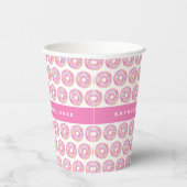 Gobelets En Papier Aquarelle rose arroser beignets Motif Anniversaire (Droite)