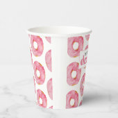 Gobelets En Papier Aquarelle rose moderne douce comme les beignets Ci (Droite)