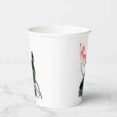 Gobelets En Papier Aquarelle rouge Lotus Flore Encre Art Laver (Droite)