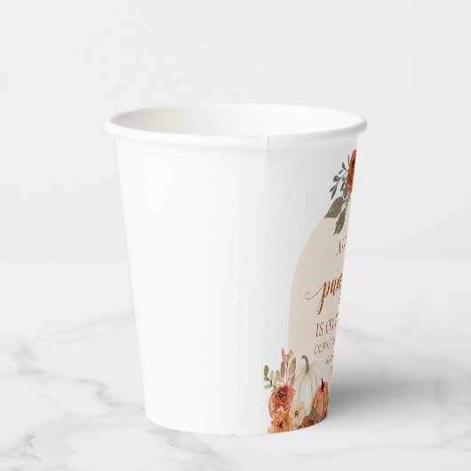 Gobelets En Papier Aquarelle Rustique Automne Petit Baby shower Citro (Droite)